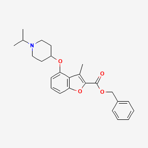 molecular formula C25H29NO4 B15357113 Benzyl 3-methyl-4-(1-propan-2-ylpiperidin-4-yl)oxy-1-benzofuran-2-carboxylate 