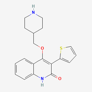 4-(piperidin-4-ylmethoxy)-3-thiophen-2-yl-1H-quinolin-2-one