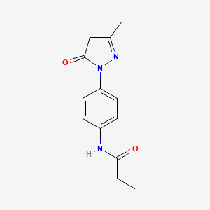 N-[4-(3-methyl-5-oxo-4H-pyrazol-1-yl)phenyl]propanamide