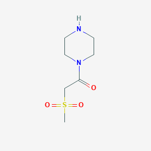 molecular formula C7H14N2O3S B15357163 2-Methylsulfonyl-1-piperazin-1-ylethanone 