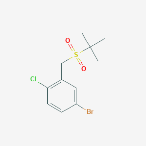 molecular formula C11H14BrClO2S B15357167 5-Bromo-2-chlorobenzyl tert-butyl sulfone 