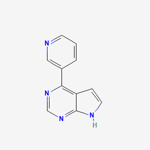 molecular formula C11H8N4 B15357173 4-pyridin-3-yl-7H-pyrrolo[2,3-d]pyrimidine 