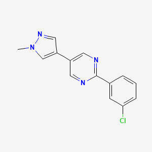 2-(3-chlorophenyl)-5-(1-methyl-1H-pyrazol-4-yl)pyrimidine