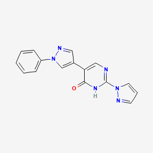 5-(1-phenyl-1H-pyrazol-4-yl)-2-(1H-pyrazol-1-yl)pyrimidin-4(3H)-one