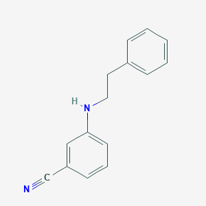 molecular formula C15H14N2 B15357244 3-(2-Phenylethylamino)benzonitrile 