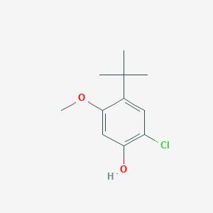 molecular formula C11H15ClO2 B15357250 4-Tert-butyl-2-chloro-5-methoxyphenol 