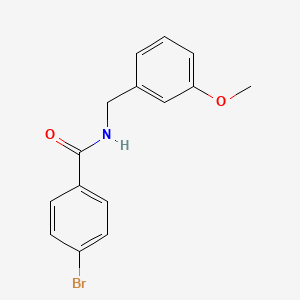 molecular formula C15H14BrNO2 B15357291 4-bromo-N-(3-methoxybenzyl)benzamide 