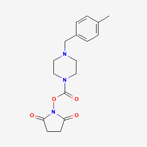 (2,5-Dioxopyrrolidin-1-yl) 4-[(4-methylphenyl)methyl]piperazine-1-carboxylate