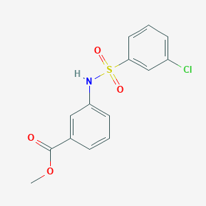 molecular formula C14H12ClNO4S B15357310 Methyl 3-[(3-chlorophenyl)sulfonylamino]benzoate 