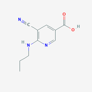 molecular formula C10H11N3O2 B15357315 5-Cyano-6-(propylamino)-3-pyridinecarboxylic acid 