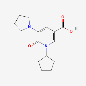 1-Cyclopentyl-6-oxo-5-pyrrolidin-1-ylpyridine-3-carboxylic acid