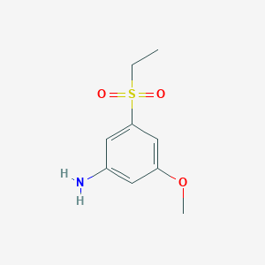 molecular formula C9H13NO3S B15357345 3-Ethylsulfonyl-5-methoxyaniline 