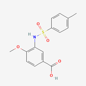 molecular formula C15H15NO5S B15357368 4-methoxy-3-[(4-methylphenyl)sulfonylamino]benzoic Acid CAS No. 63304-89-2