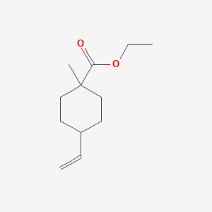 molecular formula C12H20O2 B15357372 Ethyl 4-ethenyl-1-methylcyclohexane-1-carboxylate CAS No. 1435489-96-5