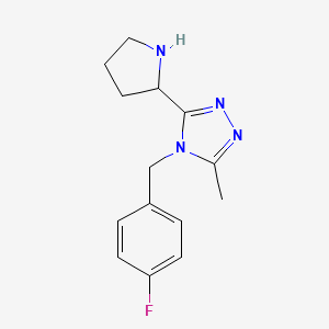 4-[(4-Fluorophenyl)methyl]-3-methyl-5-pyrrolidin-2-yl-1,2,4-triazole