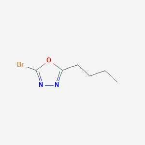 molecular formula C6H9BrN2O B15357460 2-Bromo-5-butyl-1,3,4-oxadiazole 