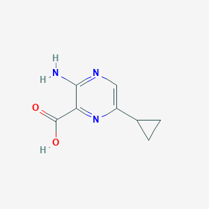 molecular formula C8H9N3O2 B15357478 3-Amino-6-cyclopropylpyrazine-2-carboxylic acid CAS No. 2060-08-4