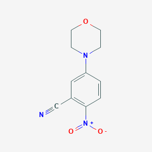 molecular formula C11H11N3O3 B15357481 5-Morpholin-4-yl-2-nitrobenzonitrile 