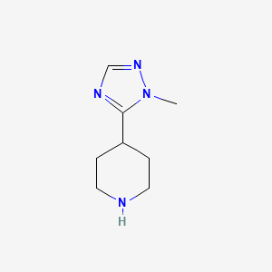 molecular formula C8H14N4 B15357517 4-(1-methyl-1H-1,2,4-triazol-5-yl)Piperidine CAS No. 297172-20-4