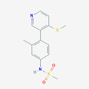 N-[3-methyl-4-(4-methylsulfanylpyridin-3-yl)phenyl]methanesulfonamide