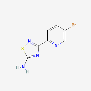 molecular formula C7H5BrN4S B15357552 3-(5-Bromopyridin-2-yl)-1,2,4-thiadiazol-5-amine 