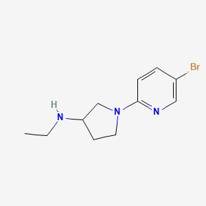 molecular formula C11H16BrN3 B15357589 1-(5-bromo-2-pyridinyl)-N-ethyl-3-pyrrolidinamine 