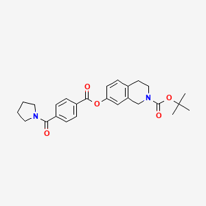 tert-butyl 7-{[4-(pyrrolidin-1-ylcarbonyl)benzoyl]oxy}-3,4-dihydroisoquinoline-2(1H)-carboxylate