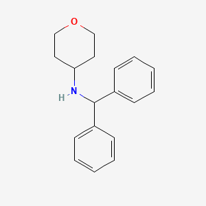 molecular formula C18H21NO B15357607 N-benzhydryloxan-4-amine 