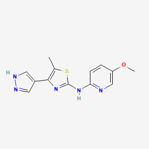 N-(5-methoxypyridin-2-yl)-5-methyl-4-(1H-pyrazol-4-yl)-1,3-thiazol-2-amine