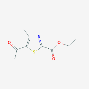 molecular formula C9H11NO3S B15357655 5-Acetyl-4-methyl-thiazole-2-carboxylic acid ethyl ester 