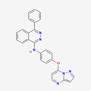 4-phenyl-N-(4-pyrazolo[1,5-a]pyrimidin-7-yloxyphenyl)phthalazin-1-amine