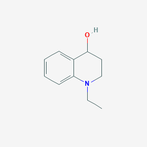 molecular formula C11H15NO B15357686 1-ethyl-3,4-dihydro-2H-quinolin-4-ol 