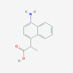 molecular formula C13H13NO2 B15357688 2-(4-Aminonaphthalen-1-yl)propanoic acid 