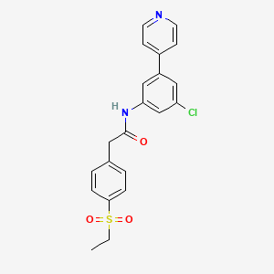 N-(3-chloro-5-pyridin-4-ylphenyl)-2-(4-ethylsulfonylphenyl)acetamide