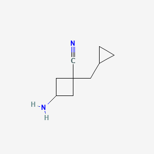 3-Amino-1-(cyclopropylmethyl)cyclobutane-1-carbonitrile