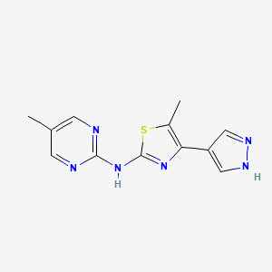 5-methyl-N-(5-methylpyrimidin-2-yl)-4-(1H-pyrazol-4-yl)-1,3-thiazol-2-amine