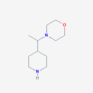 molecular formula C11H22N2O B15357747 4-(1-Piperidin-4-ylethyl)morpholine 