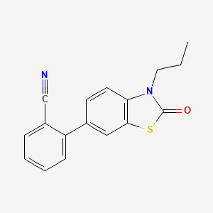 2-(2-Oxo-3-propyl-1,3-benzothiazol-6-yl)benzonitrile