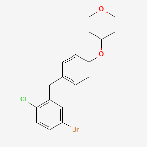 4-[4-[(5-Bromo-2-chlorophenyl)methyl]phenoxy]oxane