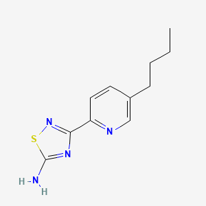 molecular formula C11H14N4S B15357838 3-(5-Butylpyridin-2-yl)-1,2,4-thiadiazol-5-amine 