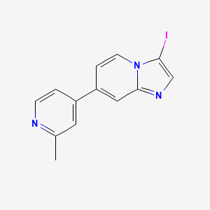 molecular formula C13H10IN3 B15357839 3-Iodo-7-(2-methylpyridin-4-yl)imidazo[1,2-a]pyridine 