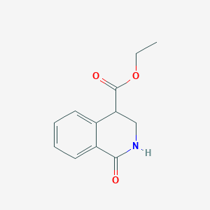 molecular formula C12H13NO3 B15357846 ethyl 1-oxo-3,4-dihydro-2H-isoquinoline-4-carboxylate 