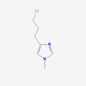 molecular formula C7H11ClN2 B15357870 4-(3-Chloropropyl)-1-methylimidazole 