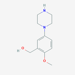 (2-Methoxy-5-piperazin-1-ylphenyl)methanol