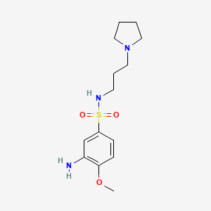 3-amino-4-methoxy-N-(3-pyrrolidin-1-ylpropyl)benzenesulfonamide