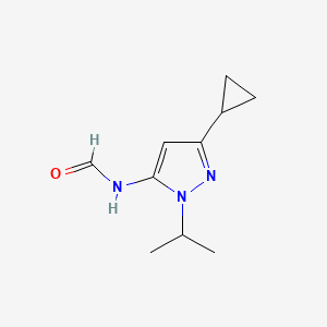 N-(5-cyclopropyl-2-propan-2-ylpyrazol-3-yl)formamide