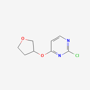 molecular formula C8H9ClN2O2 B15358021 2-Chloro-4-(oxolan-3-yloxy)pyrimidine 