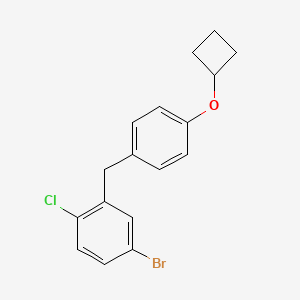 4-Bromo-1-chloro-2-[(4-cyclobutyloxyphenyl)methyl]benzene