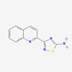 molecular formula C11H8N4S B15358060 3-(Quinolin-2-yl)-1,2,4-thiadiazol-5-amine 