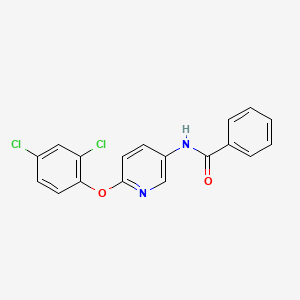 molecular formula C18H12Cl2N2O2 B15358086 N-(6-(2,4-dichlorophenoxy)pyridin-3-yl)benzamide 